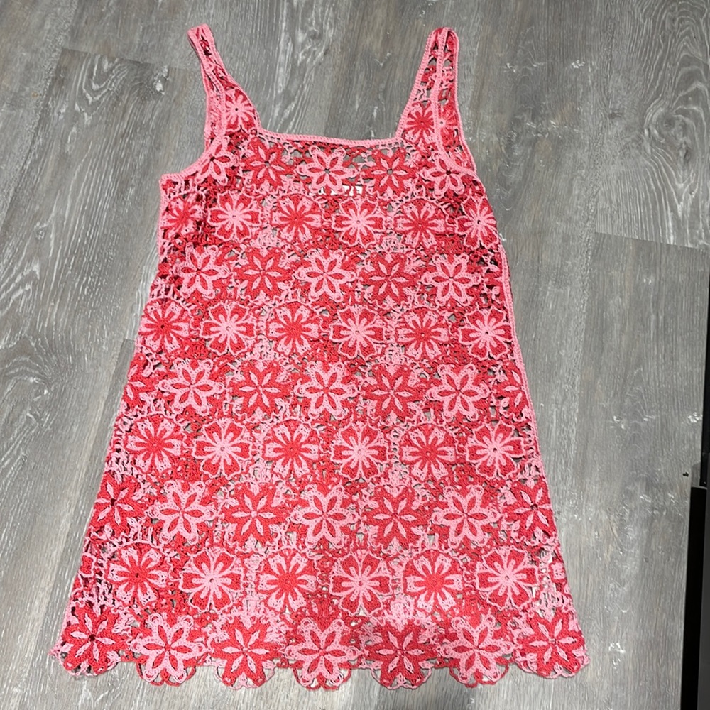 Zara crochet mini dress cover up